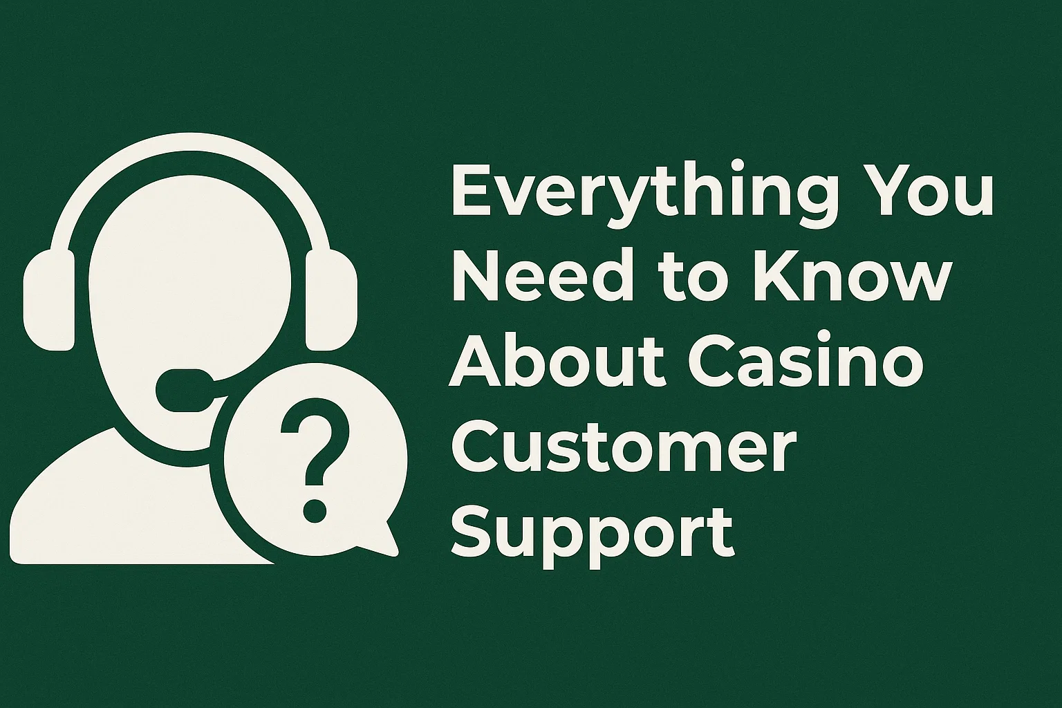 Everything You Need to Know About Casino Customer Support